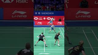 Highintensity mixed doubles action shorts badminton BWF [upl. by Casar]