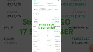 FampO amp Stocks  Daily update  17 SEPTEMBER mutualfunds stockmarket nifty invest groww [upl. by Ahsina]