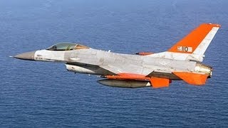 Boeing  QF16 Unmanned Fighter Full Scale Aerial Target First Flight 720p [upl. by Emeric]