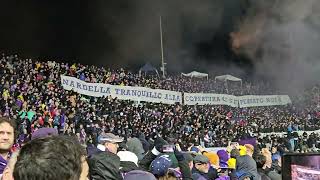 FiorentinaUdinese 2 2 14 Gennaio 2024 curva Fiesole [upl. by Ybbob932]