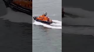 This awesome AerialFootage shows two lifeboats launched together RNLI RNLIRescue [upl. by Llyrat]