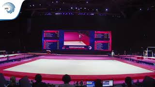 Bianka SCHERMANN HUN  2018 Artistic Gymnastics Europeans junior qualification floor [upl. by Lleroj312]