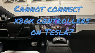 Play steam games on Tesla with Xbox controller  Fix Xbox bluetooth connection issue [upl. by Nnayrrehs]