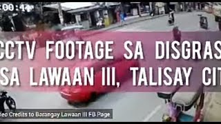 Actual CCTV footage from the vehicular accident of Lawaan Talisay City Cebu [upl. by Egarton]