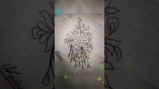 embroidery neck design samreenstitches embroiderydesign [upl. by Annaeirb697]