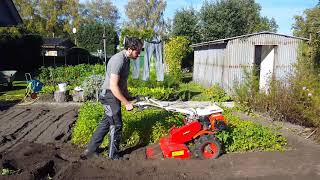 ⚙️ Einachser mit Gartenfräse im Einsatz  Rasen neu anlegen [upl. by Anerbas]