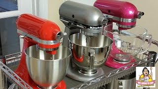 KitchenAid Tilt Head Stand Mixer Comparison  Artisan vs Classic Plus vs Mini [upl. by Jahncke]