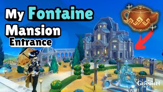 Fontaine Serenitea Pot Mansion Entrance Swirling Isles  Genshin Impact [upl. by Einreb]