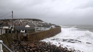 Mousehole Storm High Tide 8th Feb 2014 [upl. by Aenitsirhc240]