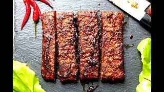 Tempeh Vegan Ribs I The Buddhist Chef [upl. by Boice]