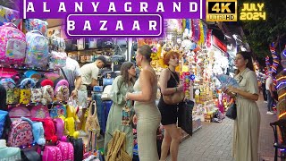 ALANYA GRAND BAZAAR 2024 ALANYA STREET ALANYA ANTALYA TURKEY ANTALYA MARKET TURKEY TRİP 4K VIDEO [upl. by Nally]