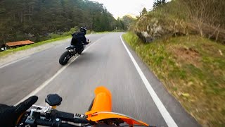 KTM 125 EXC vs 250 EXC full gas raw [upl. by Rann]