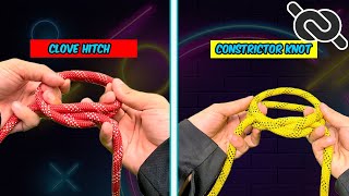 Comparison Between Clove Hitch Knot vs Constrictor Knot [upl. by Oer]