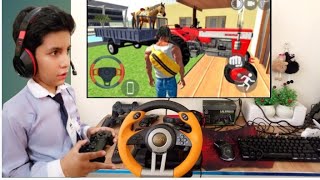 Indian Motorbike Tractor And Horse in open City Simulator Game indianbikedriving3d [upl. by Haet]