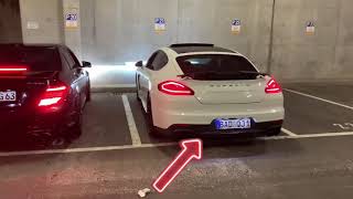 Mercedes C63 AMG vs Porsche Panamera GTS Exhaust Soundcheck [upl. by Koblick]