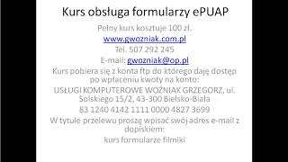 Tworzenie formularzy ePUAP ePUAP2  informacje o pełnym kursie [upl. by Fianna]