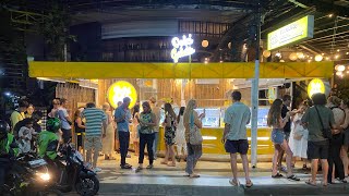 Exploring Seminyak Beach at Night  Bali 4K Walking Tour [upl. by Enneiluj]