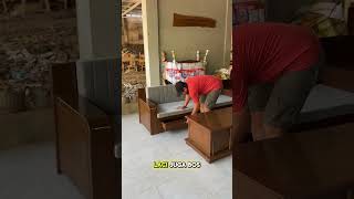 Rekomendasi kursi tamu sudut minimalis modern custom woodworking furniture [upl. by Kloman]