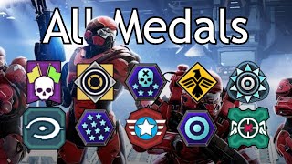 Halo 5 Guardians  All Medal Sounds  Unused Lines [upl. by Dranek886]