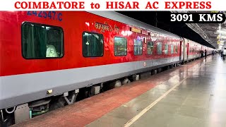 49 hours journey  Coimbatore to Hisar AC Express Full Journey [upl. by Bronny]