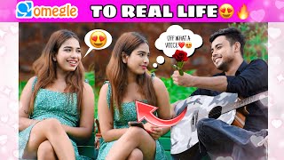 Omegle To Real Life Date 🥵 Picking Up Cute Girl With Singing In Public  Epic Reactions😍 Jhopdi K [upl. by Aitnwahs]