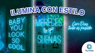 LETREROS NEON LED ILUMINA TU NEGOCIO  YUNTAS [upl. by Ginnie]