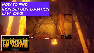 3 Iron Mine Locations in Lava Cave SURVIVAL FOUNTAIN OF YOUTH How to Find Easy [upl. by Auria]