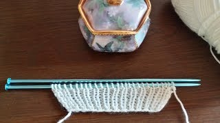 How To Knit Sweater Border  1 x 1 rib border [upl. by Lolande]