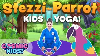 Stezzi The Parrot  A Cosmic Kids Yoga Adventure [upl. by Curtice]