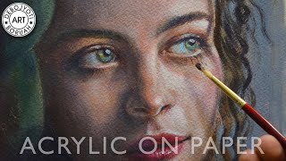 How to Do Blending and Shading with Acrylic  Portrait Painting on Paper by Debojyoti Boruah [upl. by Annunciata]