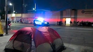 Night in DTLA Skid Row neighborhood  Hood Vlogs [upl. by Adnil]