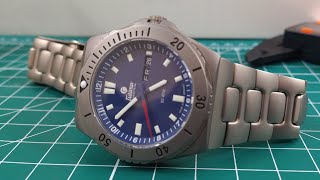 Tutima 615112 Seven Seas Titanium Signal Blue Automatic [upl. by Natam]