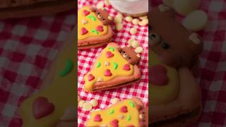 🍕🧸Pizza Bear Macarons 🧸🍕 macaron baking homecafe [upl. by Edecrem579]