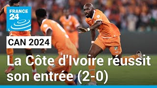 CAN 2024  La Côte dIvoire réussit son entrée face à la GuinéeBissau 20 • FRANCE 24 [upl. by Aniham]