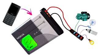 I Turn Old phone Battery into a Free 220v battery lifetime electricity [upl. by Rakel423]