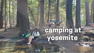 camping at yosemite national park  hiking waterfalls campsite cooking [upl. by Betsey]