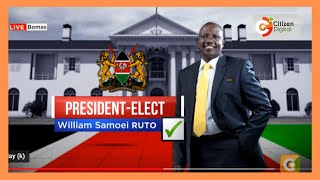 IEBC declares William Ruto Kenyas fifth president [upl. by Ehcnalb]