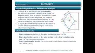 Poliedros regulares Octaedro Sección principal [upl. by Savart]