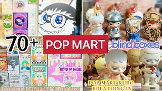 70 POP MART blind box unboxing  hirono  molly  kubo  labubu and more [upl. by Aidnama211]