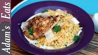 Chicken paillard with orzo pasta [upl. by Anaitat]