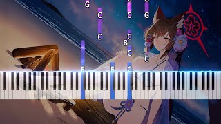 Blue Archive OST Synthesia Midi Piano Tutorial amp Download [upl. by Aidualc]