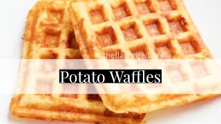 Homemade Potato Waffles  How to make grated Potato Waffles  Savory Waffle [upl. by Atiran]