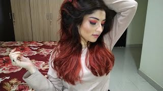 Red Ombre Hair Color at Home  DIY Gradient Hair  Loreal Innova Majicontrast Streax Berina Garnier [upl. by Yrbua411]