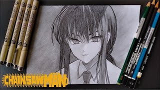 quotDrawing Makima from Chainsaw Man  StepbyStep Anime Art Tutorialquot [upl. by Ecnerwal635]