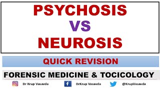 Difference between Psychosis and Neurosis  Psychiatry  Dr Krup Vasavda [upl. by Fernald235]