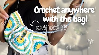 DIY MustHave Crochet Bag for OnTheGo Crafting ✨️ Easy BeginnerFriendly Tutorial [upl. by Ahcsropal176]