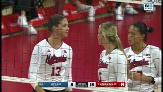 Merritt Beason Kill Bergen Reilly Dump Kill Nebraska Husker Volleyball 92724 UCLA [upl. by Stephan]