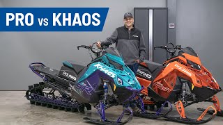 PRO RMK vs RMK Khaos – Sled Tech EP 4  Polaris Snowmobiles [upl. by Ecirtnuahs]