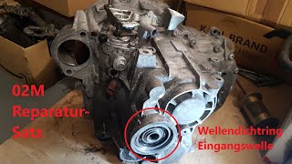 02M Getriebe Reparatursatz Eingangswelle Axialspiel  Simmerring  Teil123  Audi VW Seat Skoda [upl. by Rebel]