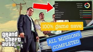 How to skip All Missions in GTA 5 in 2 Minutes 2024  How to install GTA 5 FULL GAME SAVE FILE [upl. by Keel]